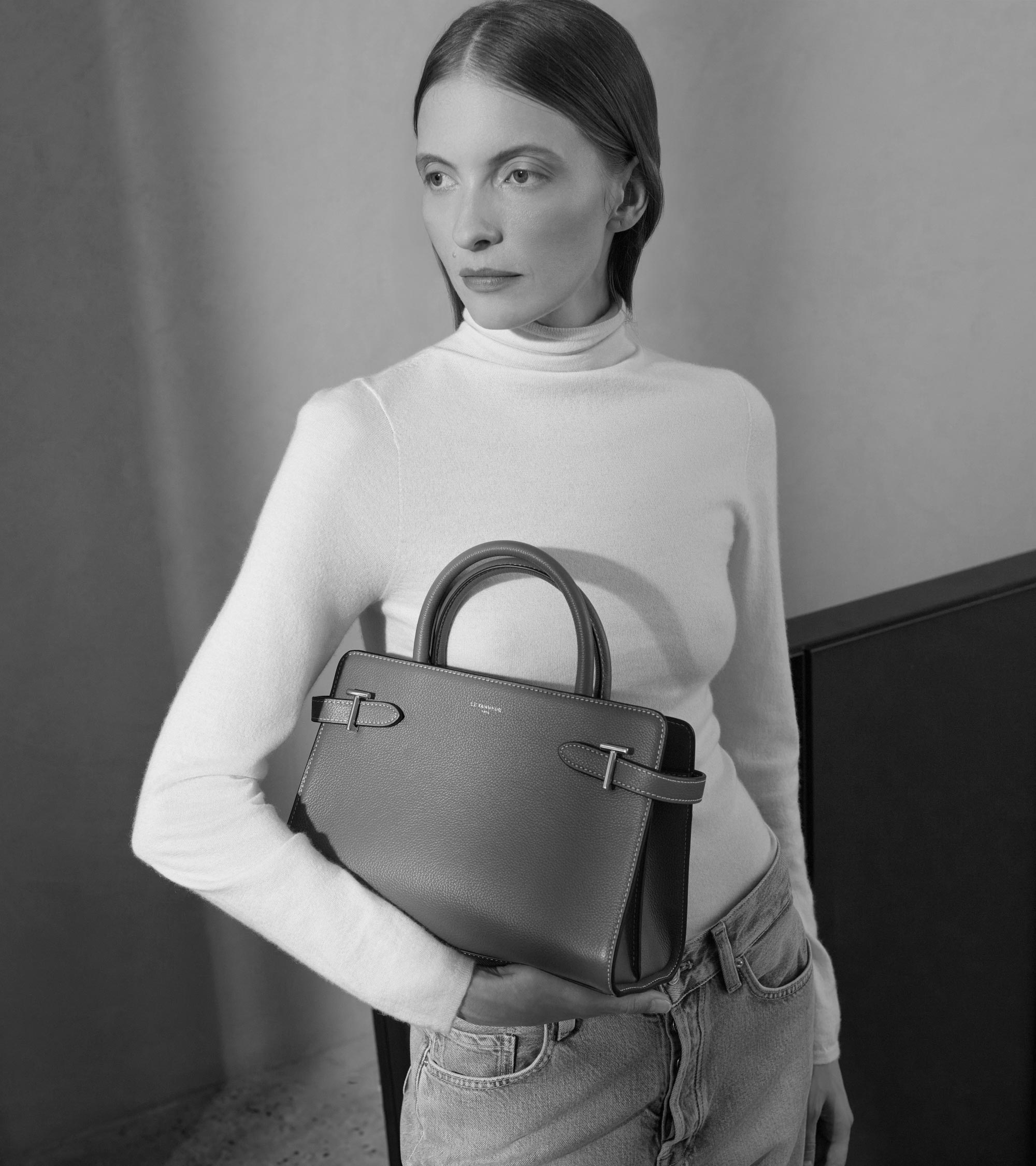 Bolso mediano Emilie de piel texturizada