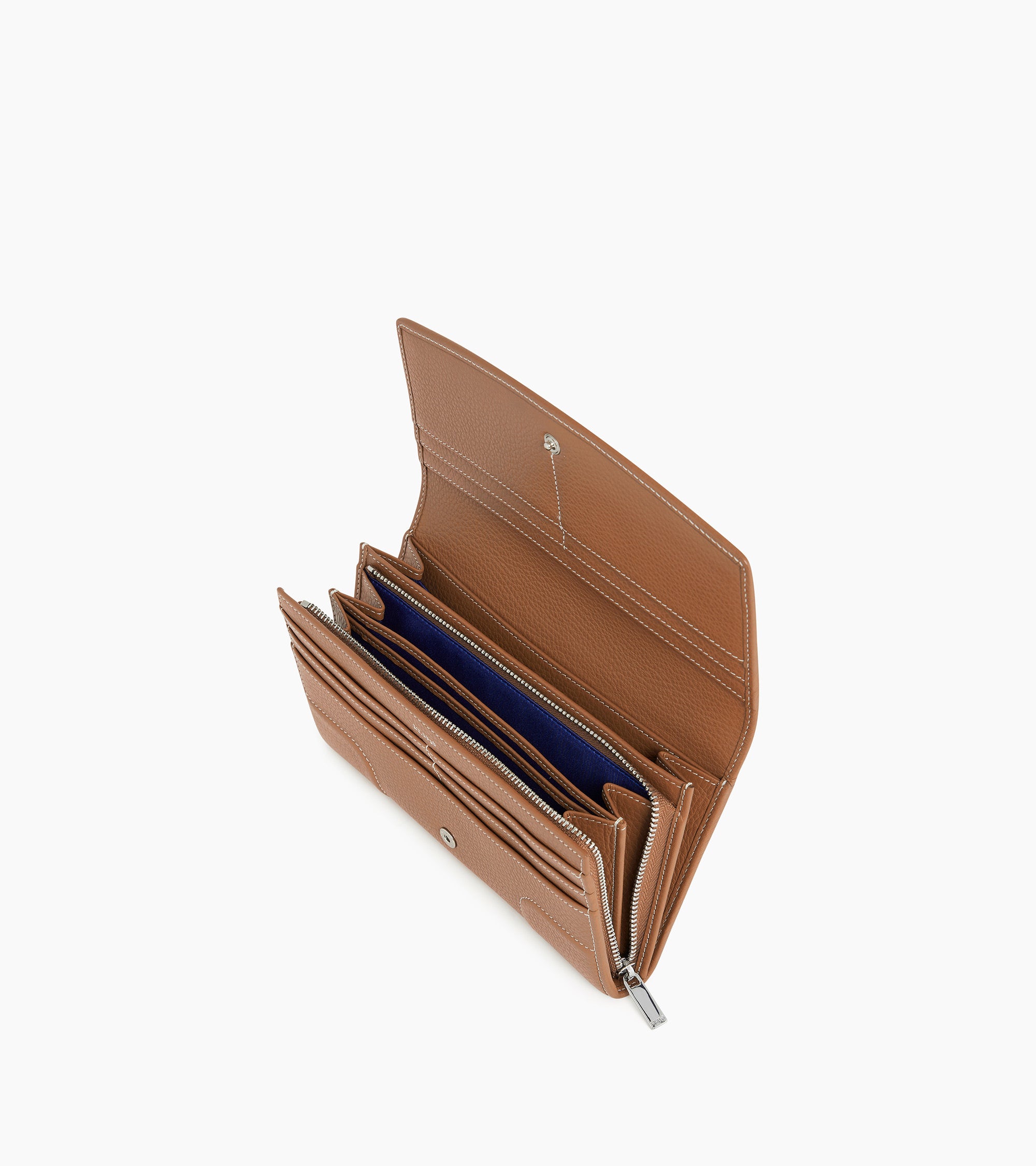 Grand portefeuille à rabat Romy en cuir grainé