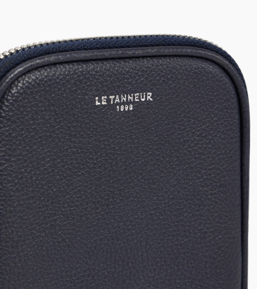 Etui téléphone en cuir grainé