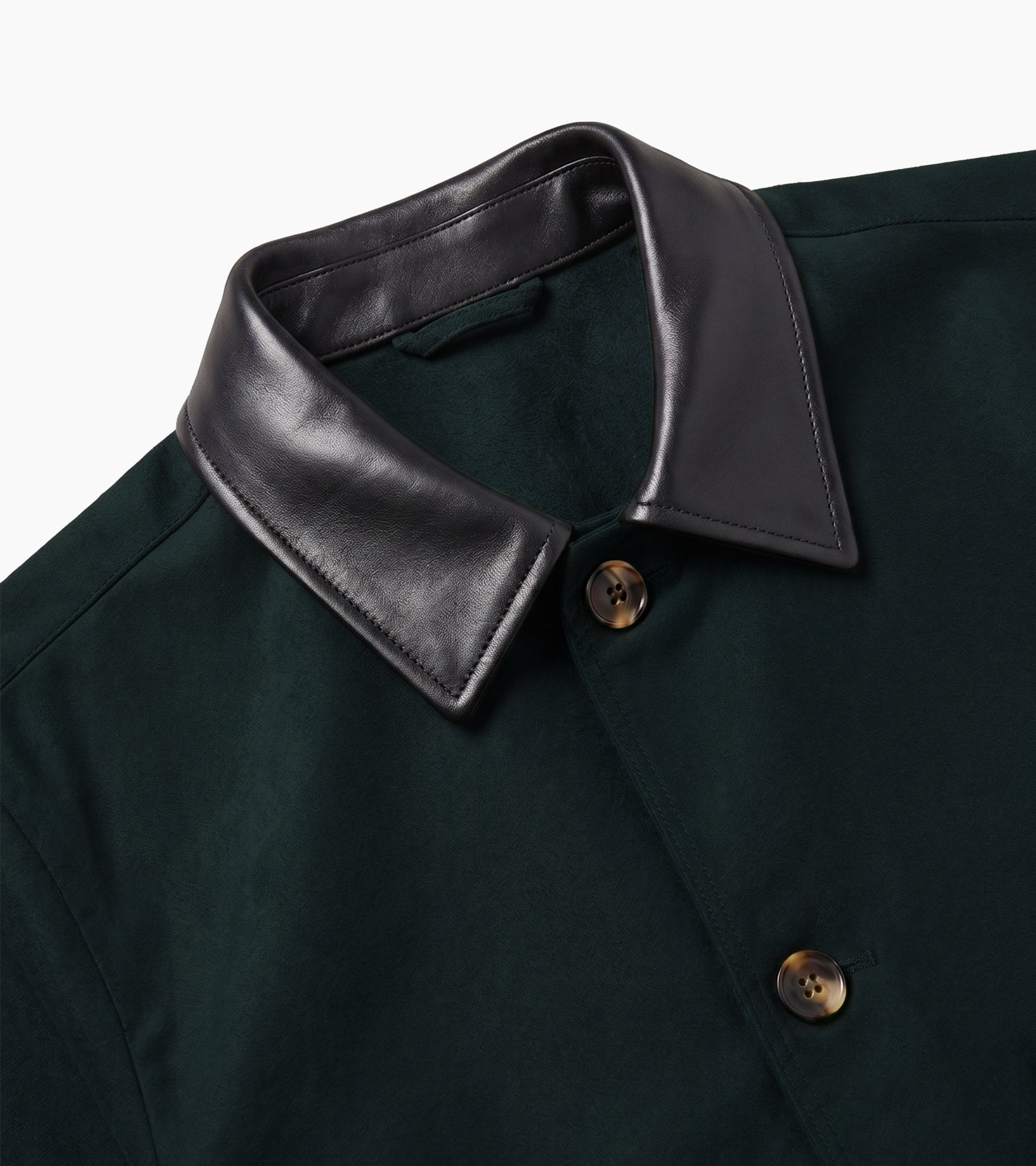 Blouson Le Tanneur x HAST en cuir lisse et toile coton