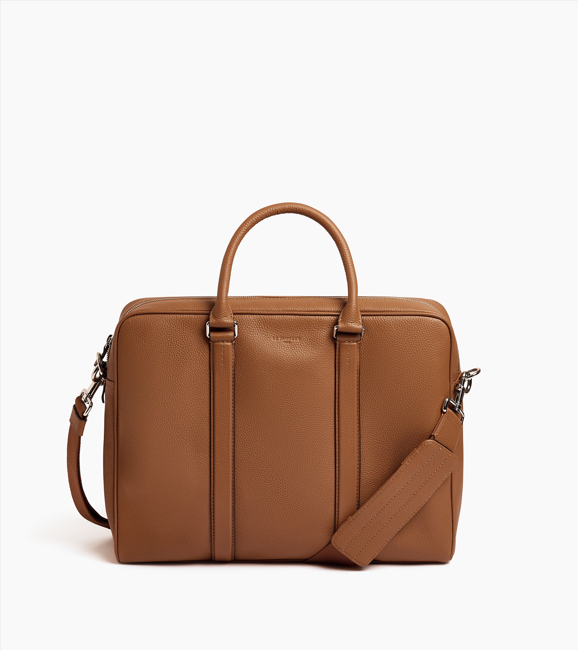 Charles 15" briefcase in grained leather small size