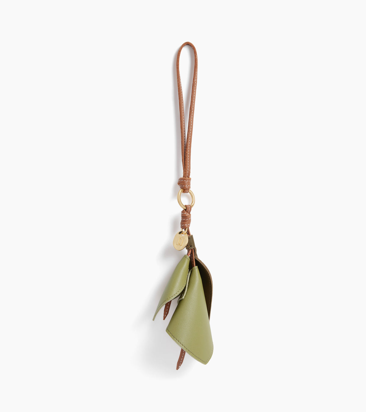 Charms fleur en cuir lisse