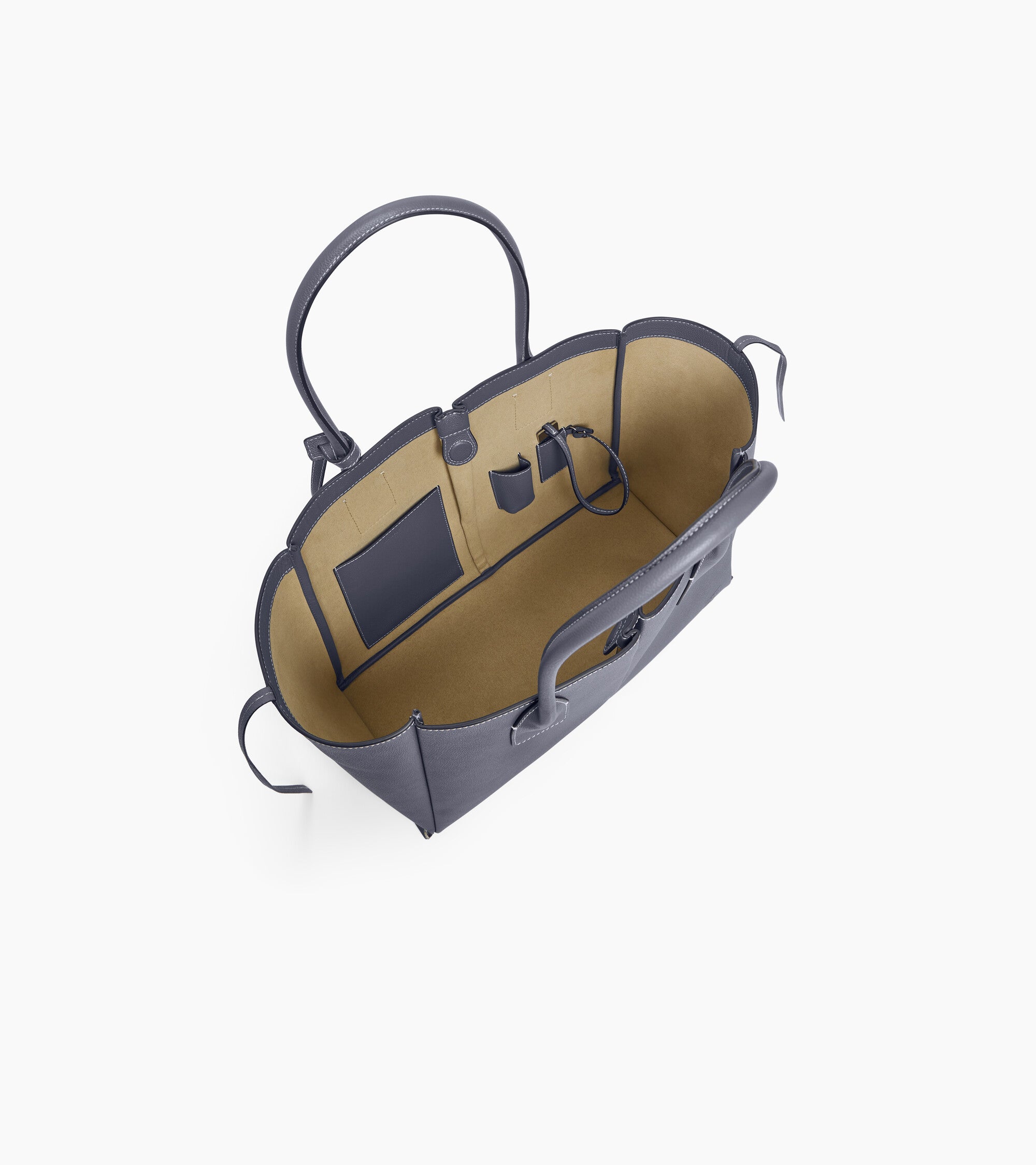 Elena large tote bag in grained leather