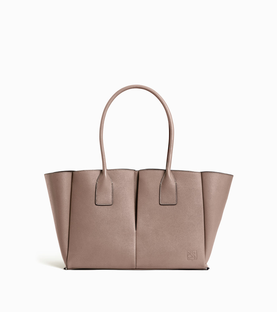Grand sac cabas Elena en cuir grainé