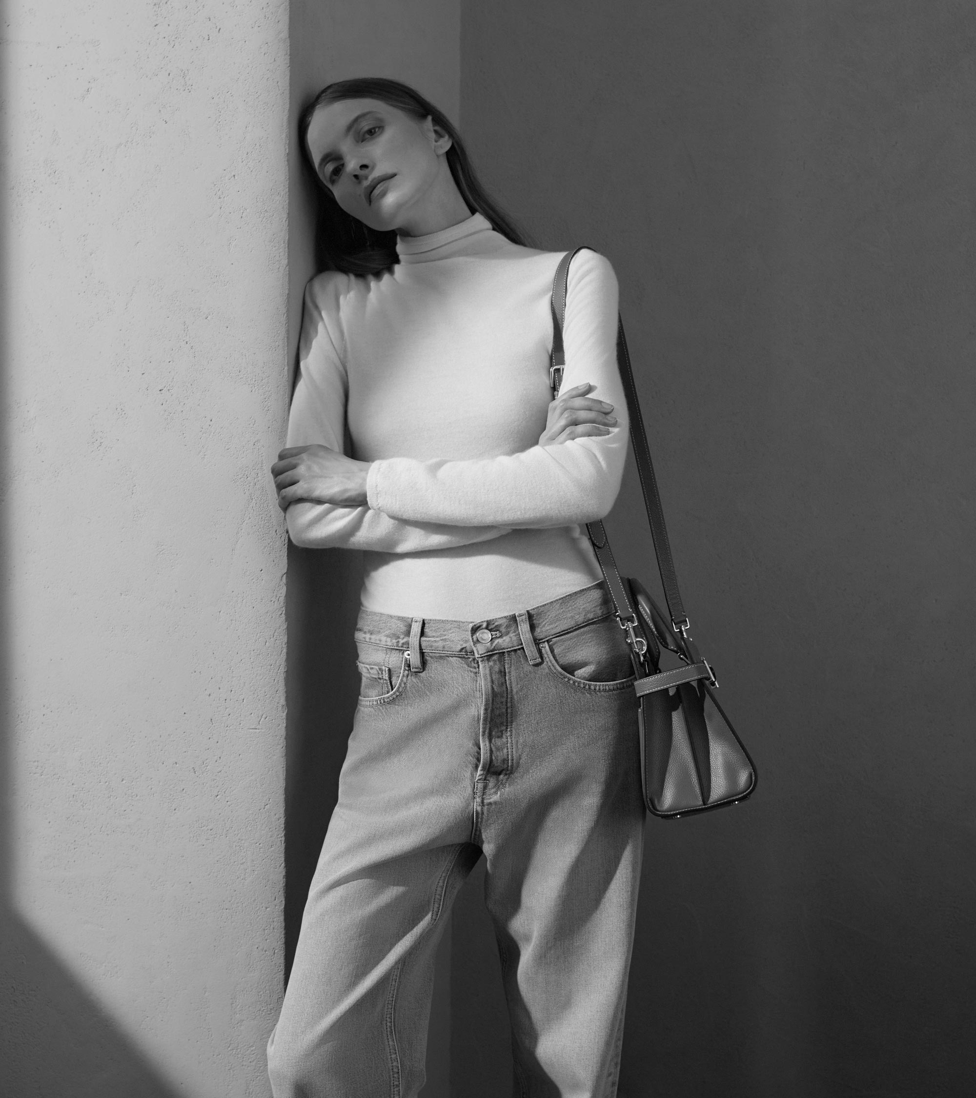 Bolso mediano Emilie de piel texturizada