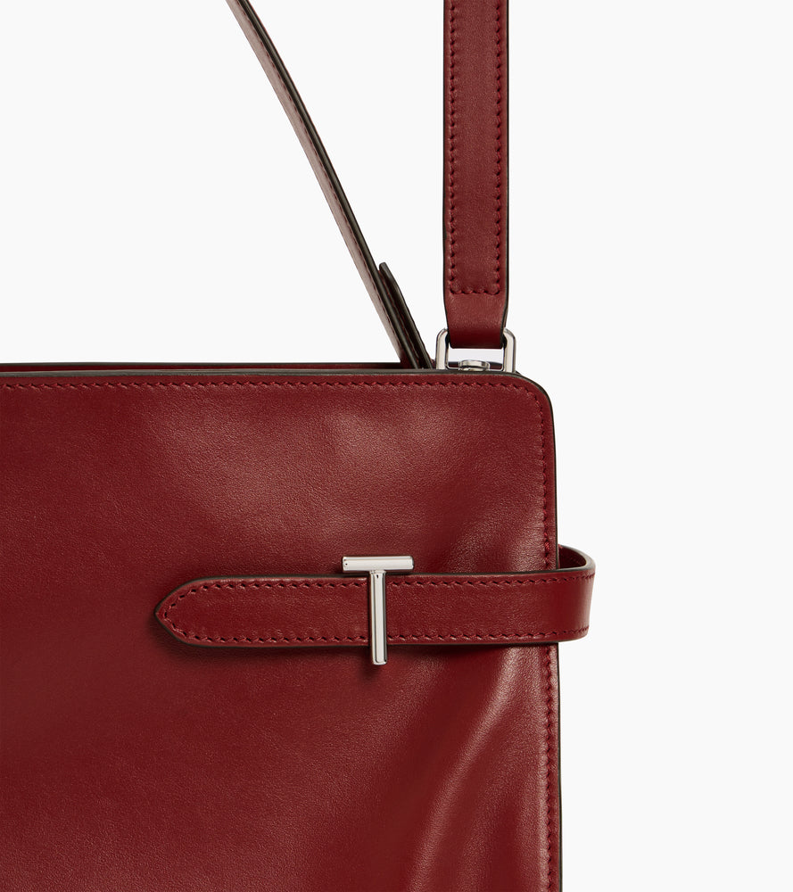 Sac porté épaule grand modèle Emie en cuir lisse et nubuck