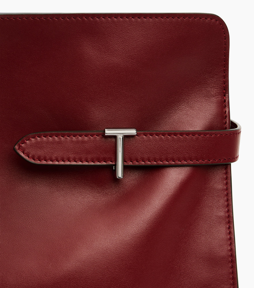 Schultertasche Maxi-Modell Emie aus glattem Leder und Nubukleder