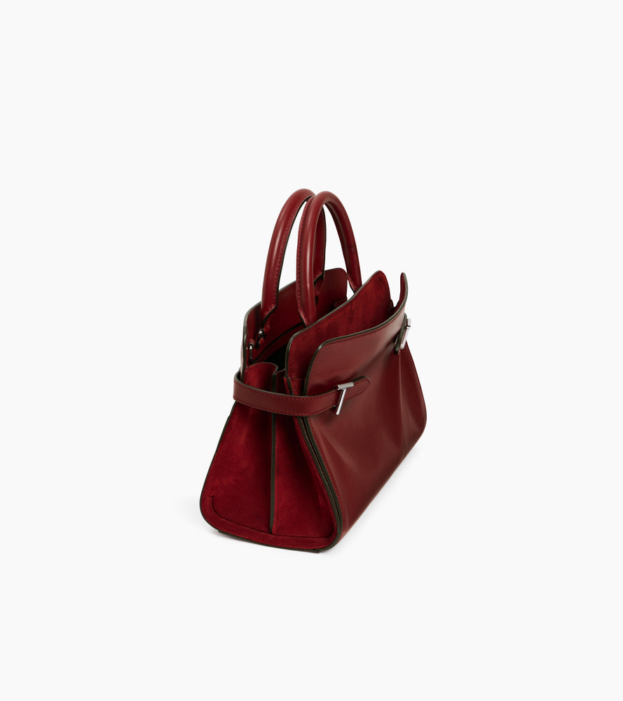 Emie medium handbag in smooth leather and nubuck