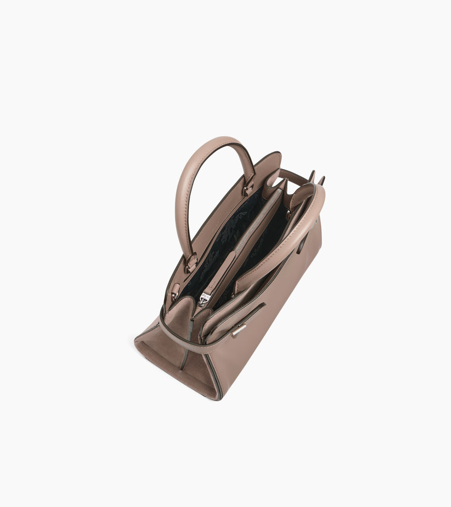 Emie medium handbag in smooth leather and nubuck
