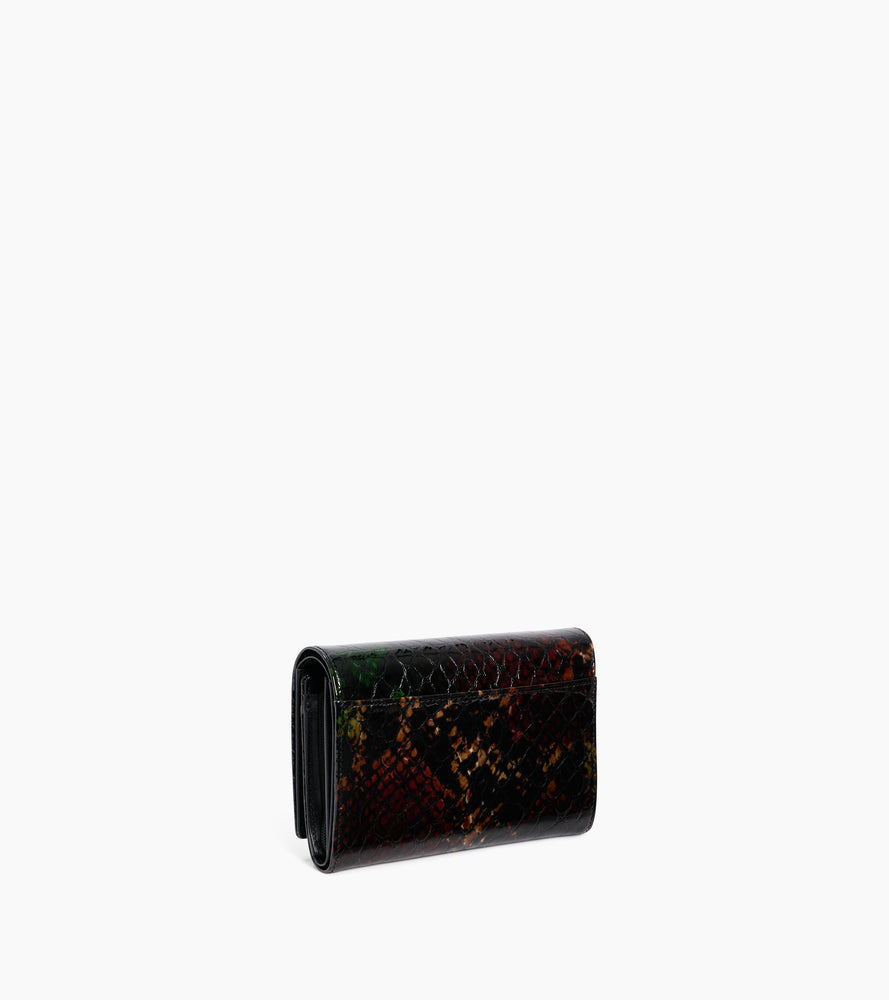 Emilie wallet in python-effect leather