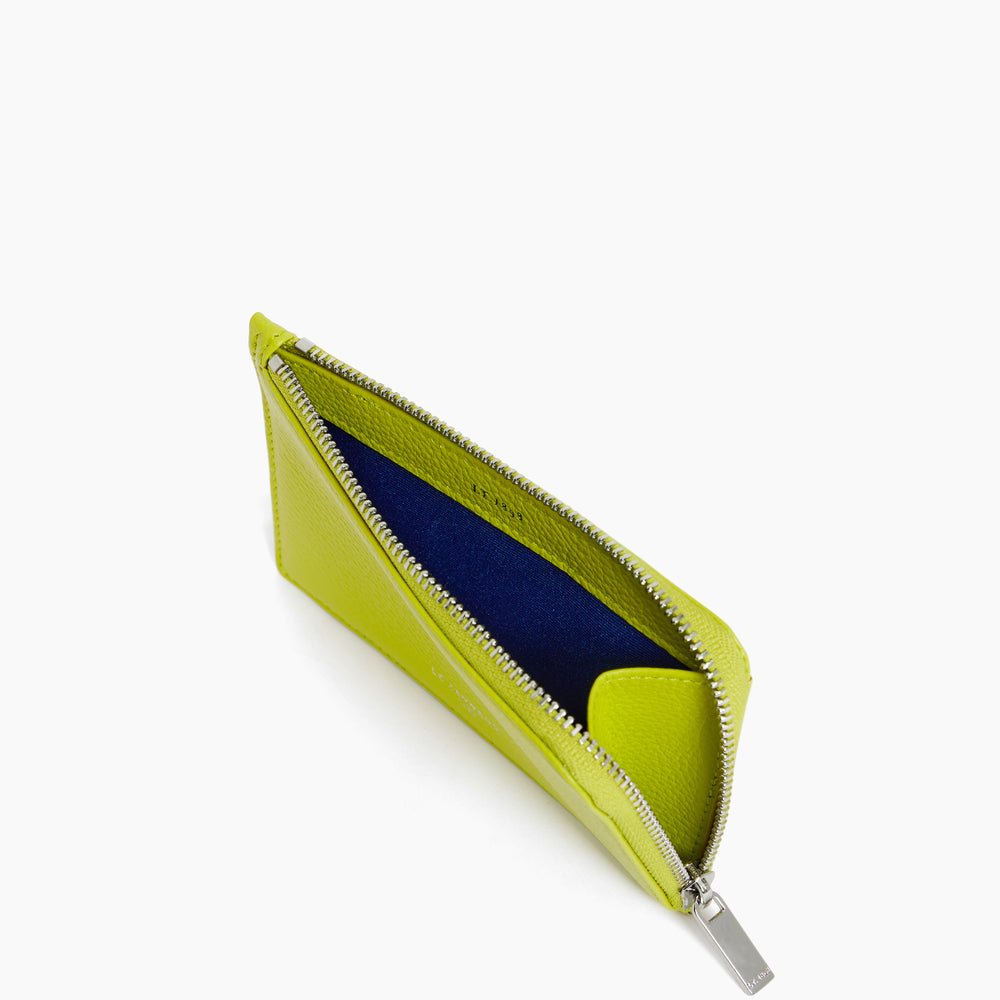 Porte cartes zippé Emilie en cuir grainé