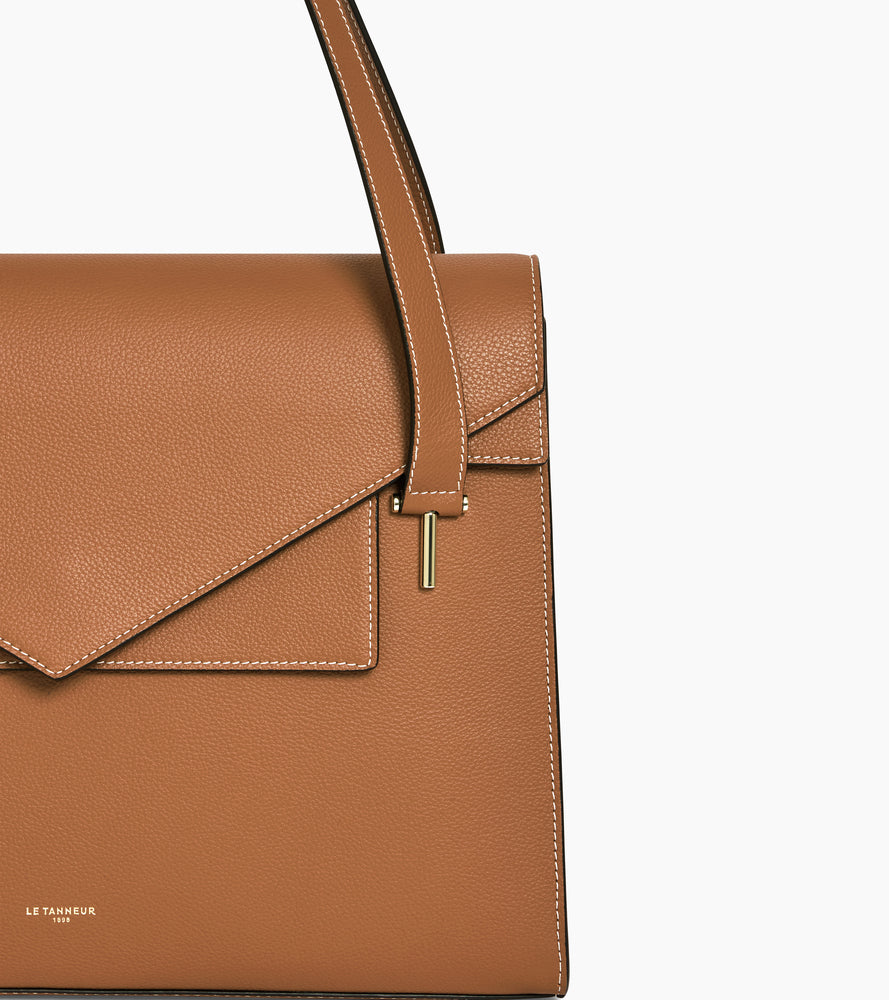 Emilie double flap grained leather document holder