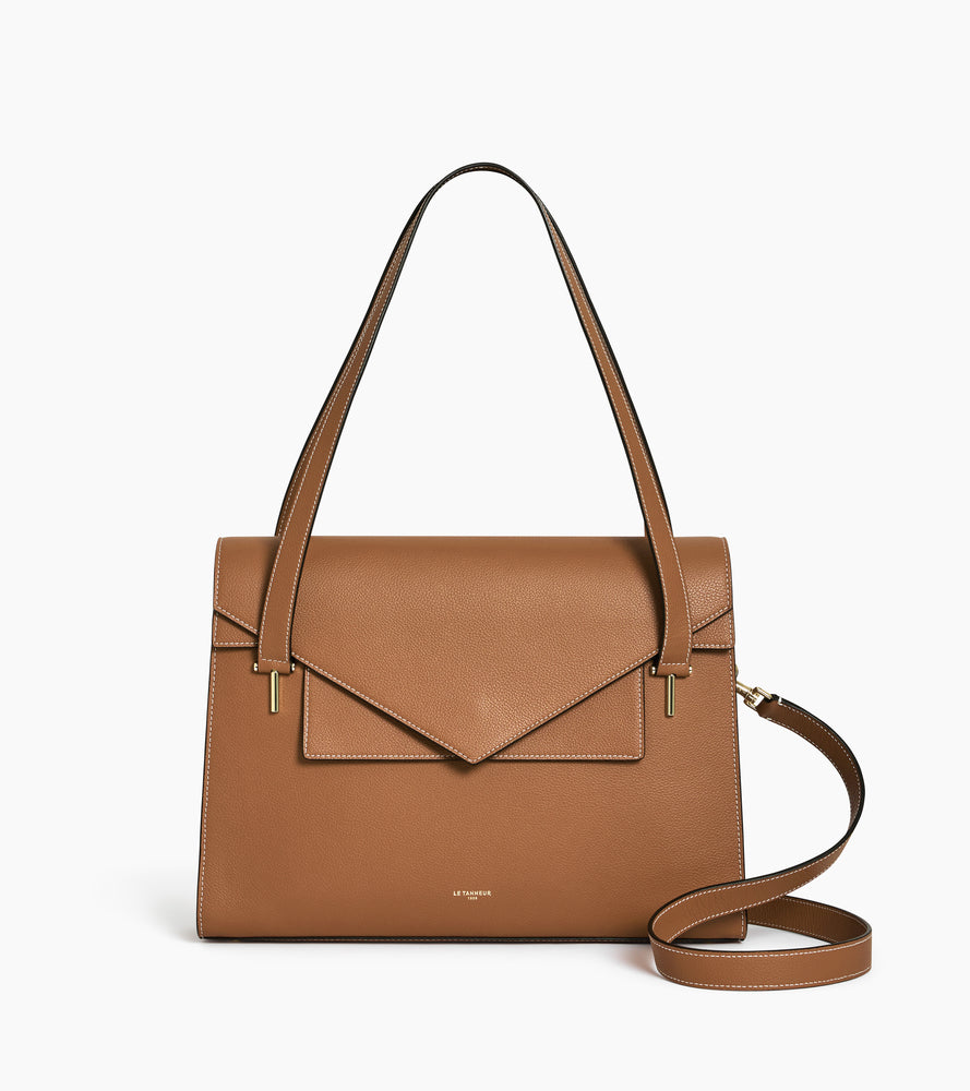 Emilie double flap grained leather document holder