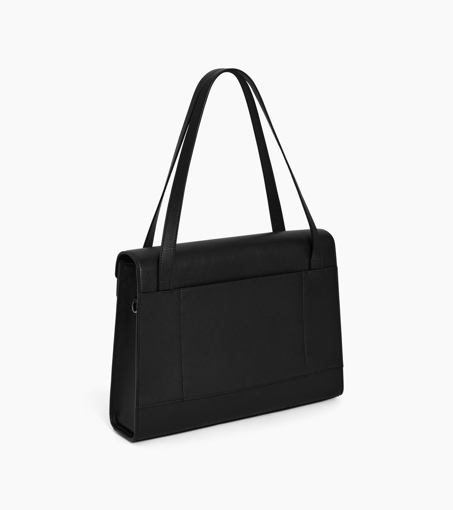 Emilie double flap grained leather document holder