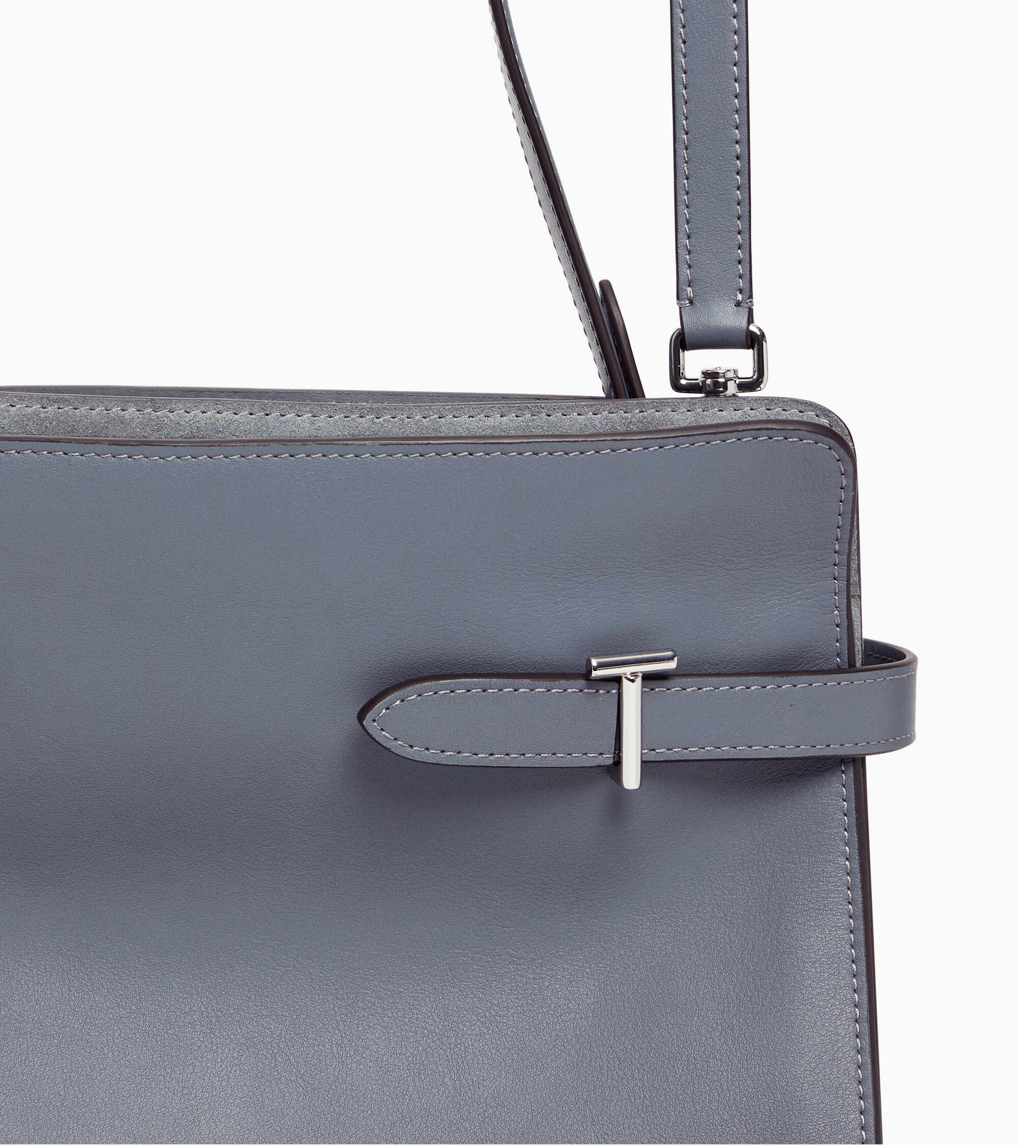 Emie large handbag in smooth leather and nubuck