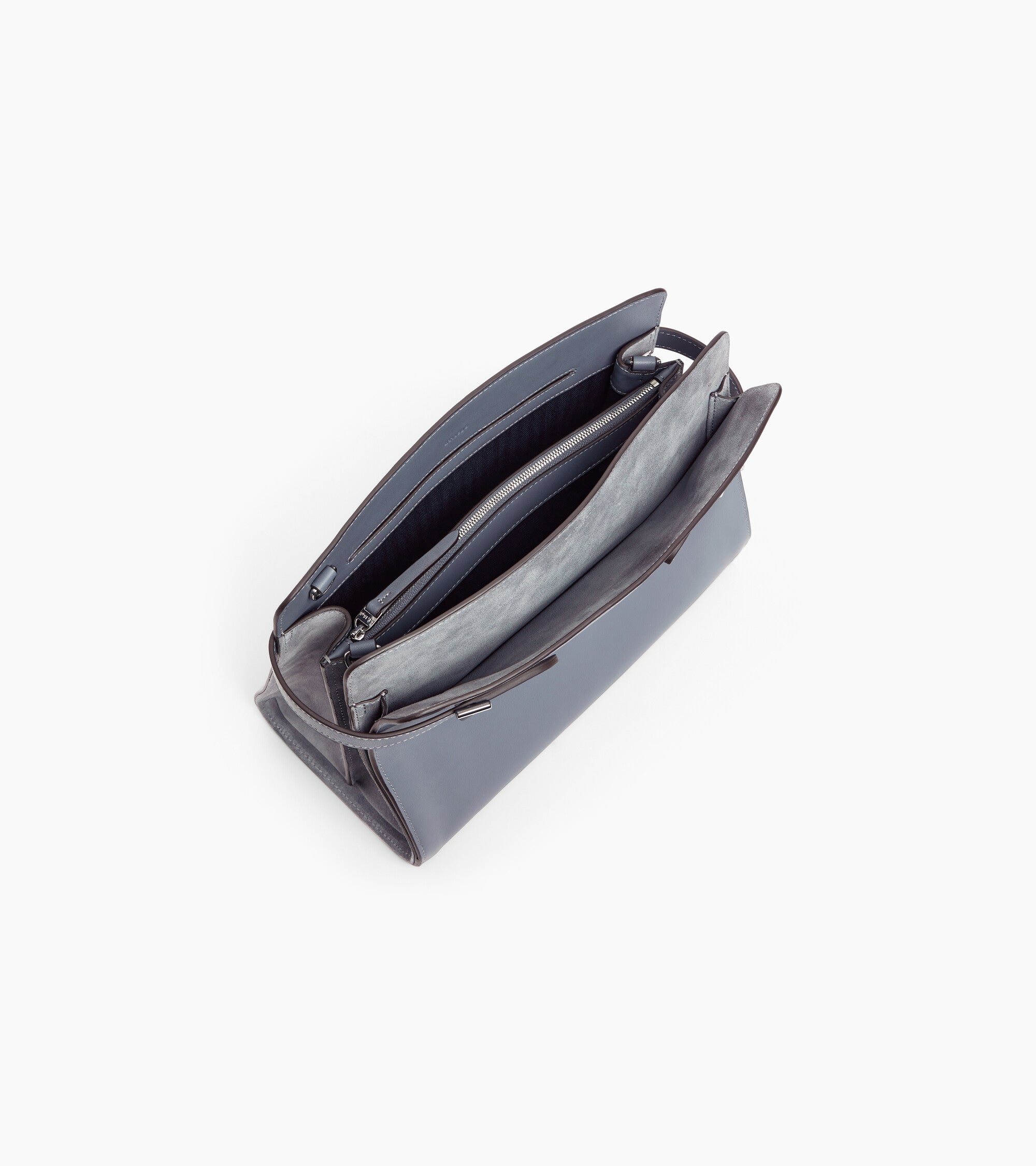 Emie large handbag in smooth leather and nubuck