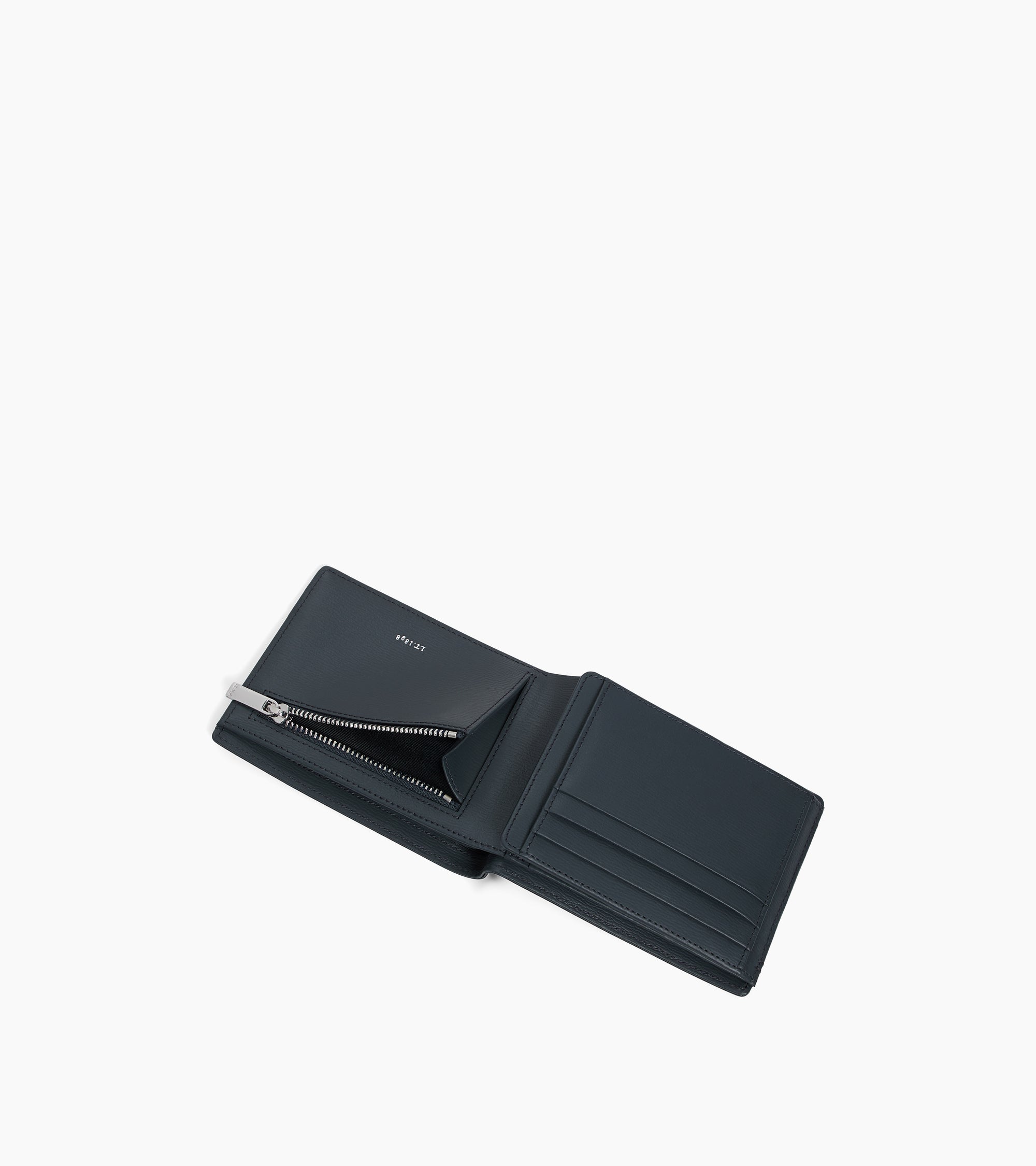 Lucien horizontal two-fold wallet in bonded leather