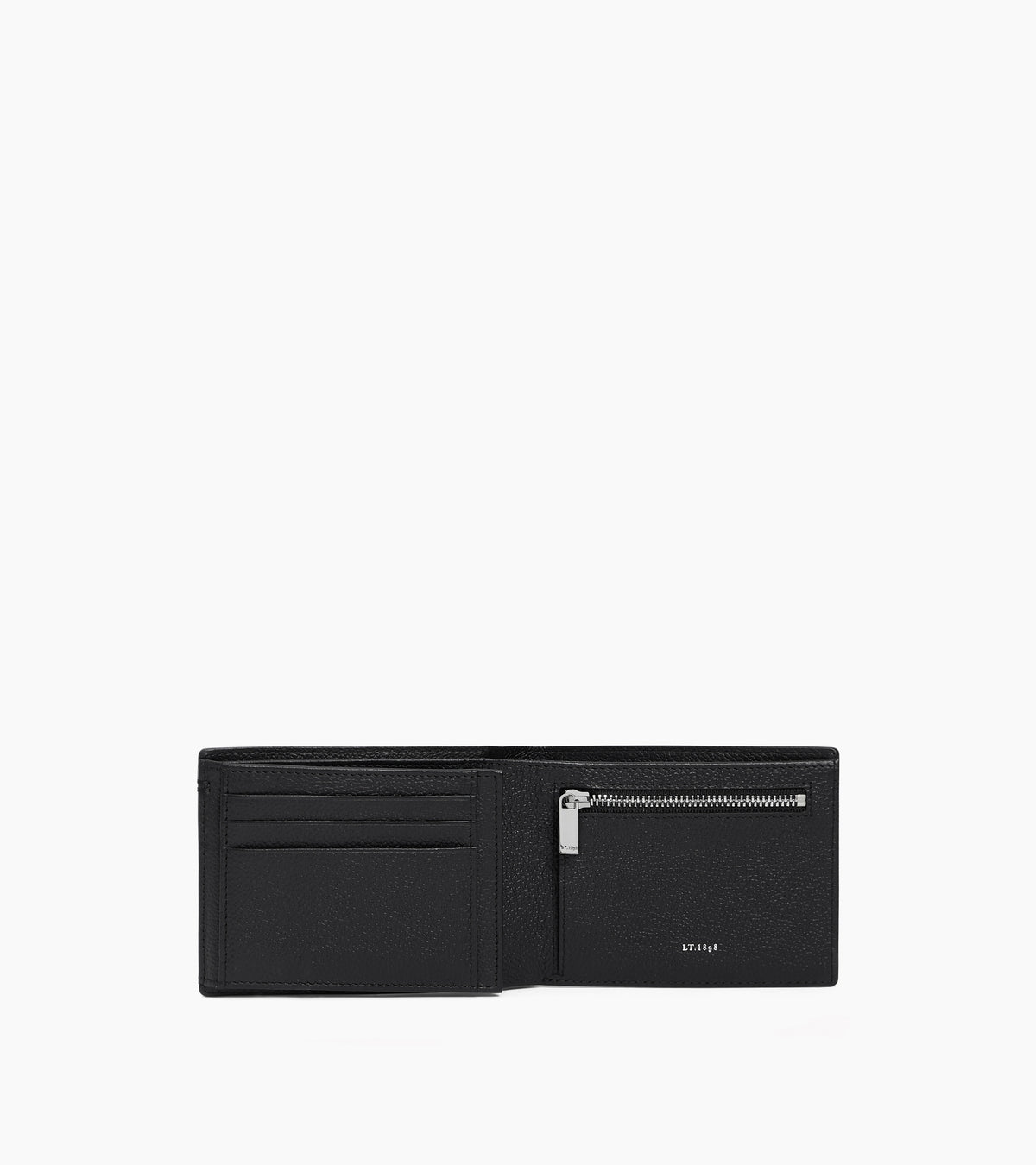 Portefeuille horizontal 2 volets Lucien en cuir grainé