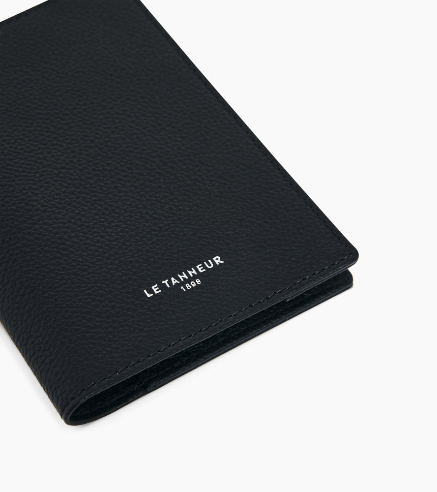 Porte passeport en cuir grainé