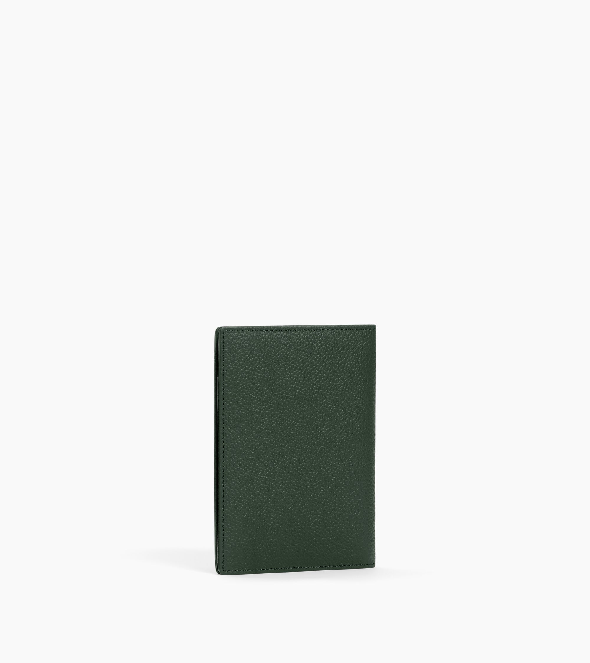 Funda de pasaporte de cuero granulado