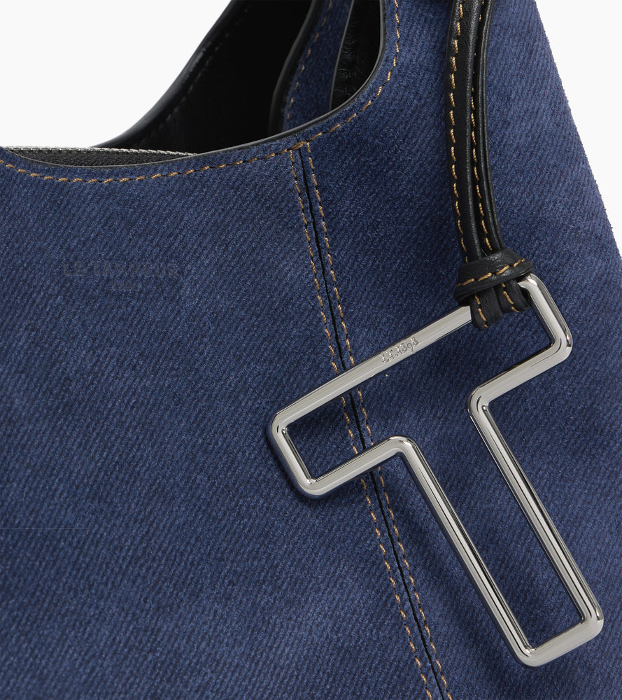 Bolso de mano pequeño Juliette de ante efecto denim