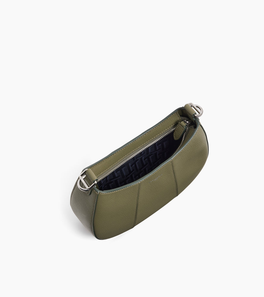 Juliette small half-moon bag in grained leather