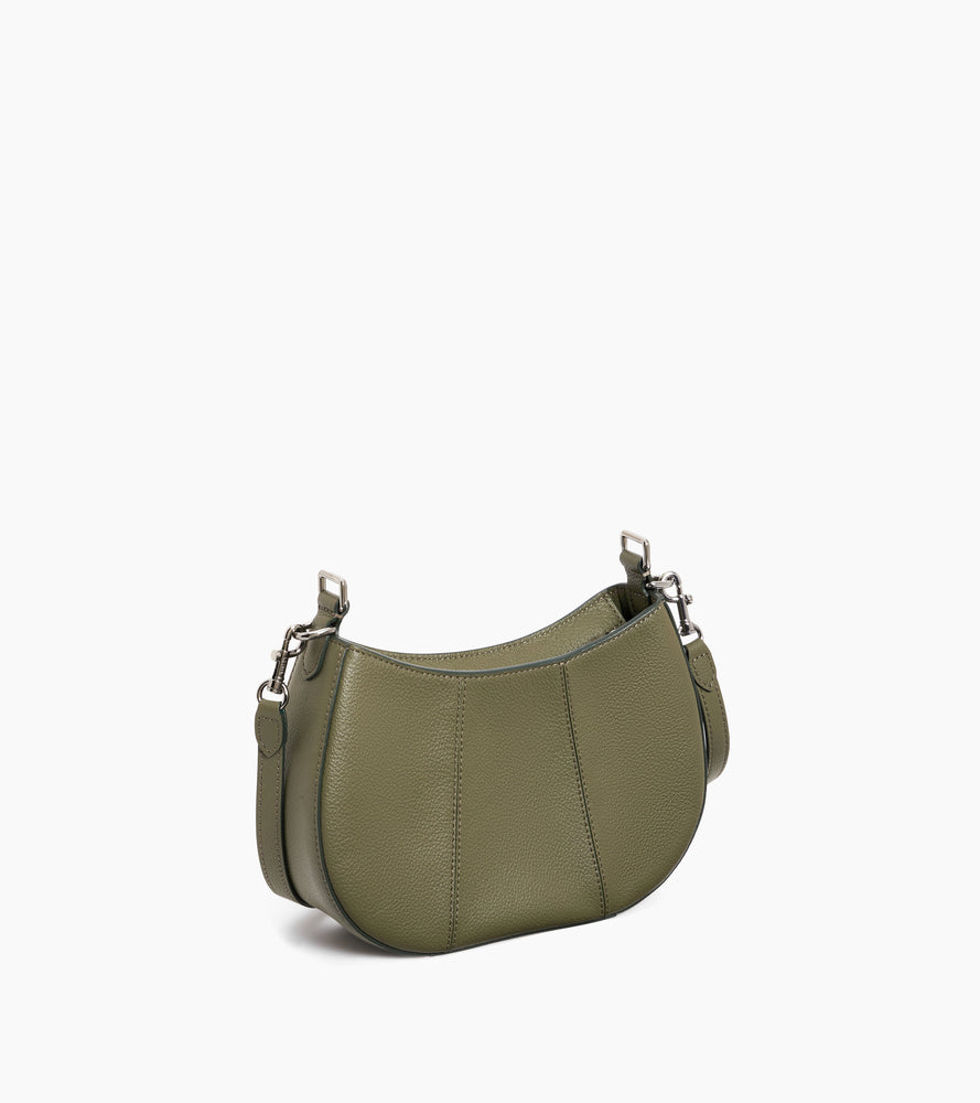 Juliette small half-moon bag in grained leather