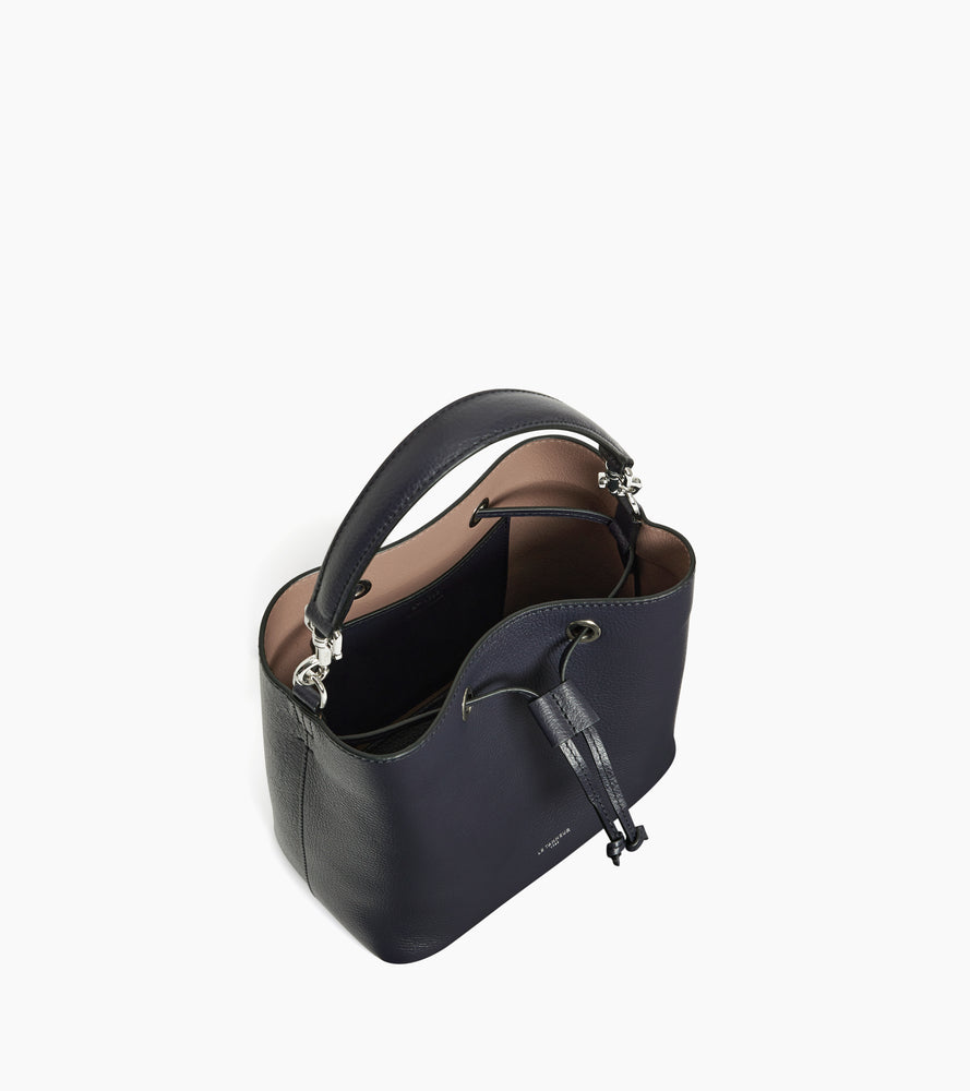 Bolso cubo Louise de piel texturizada