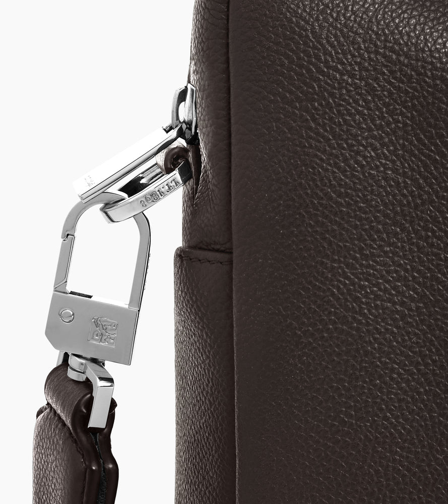Marceau small 17" briefcase in grained leather