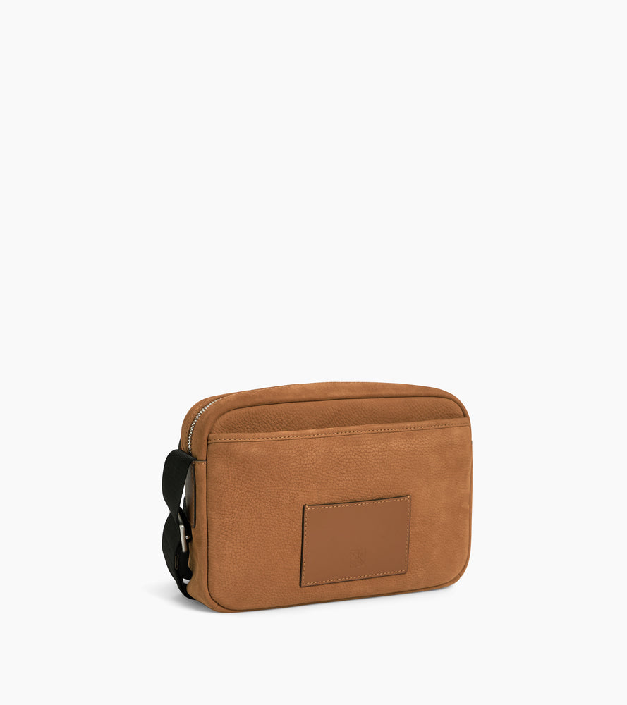 Petit sac bandoulière Maurice en cuir nubuck grainé