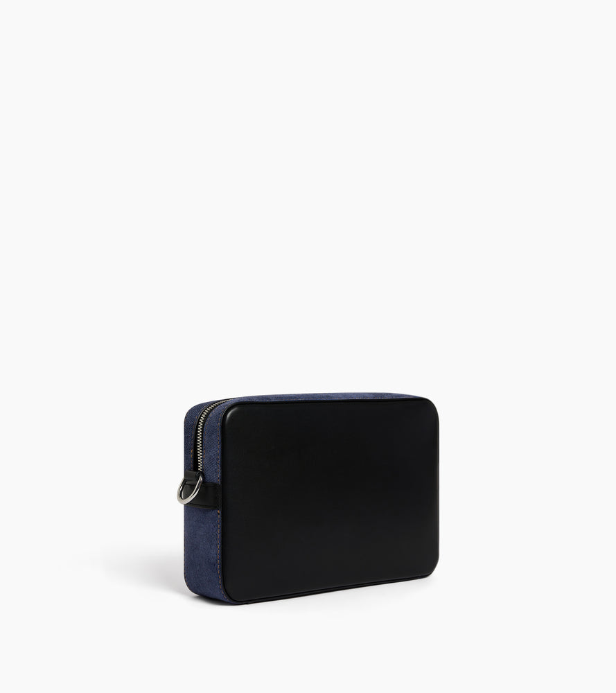 Umhägetasche Emile aus Wildleder in Denim-Optik