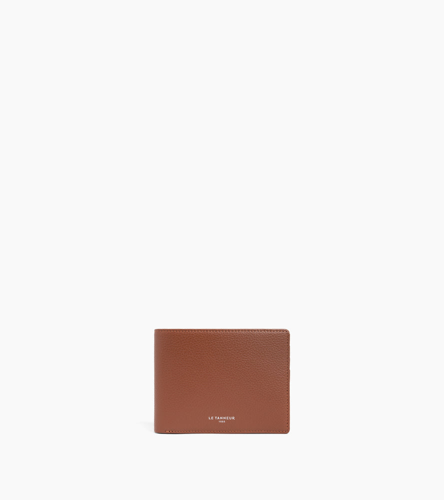 Portefeuille zippé horizontal Emile en cuir grainé