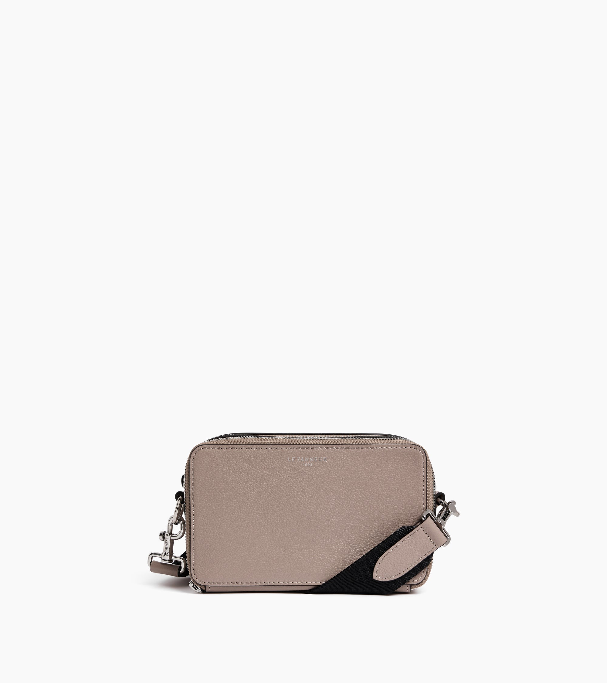Emile small 2-compartment satchel in grained leather