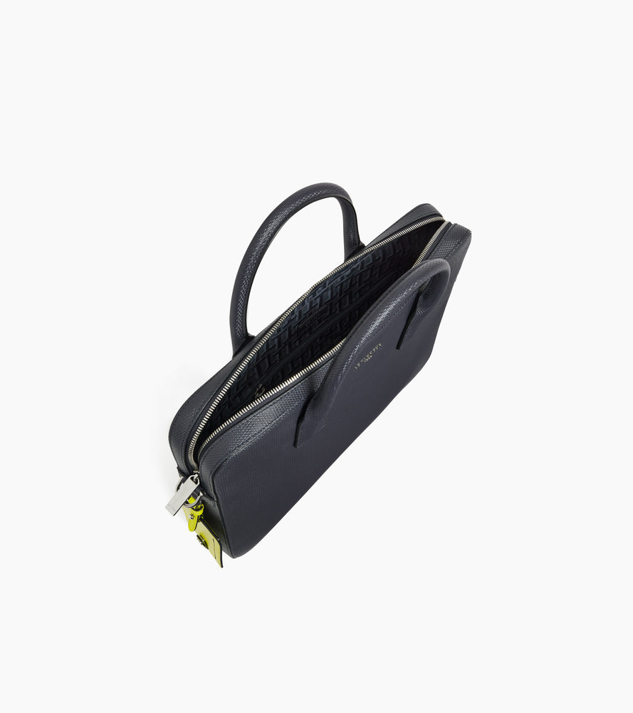 Emile slim, 14" briefcase in signature T leather