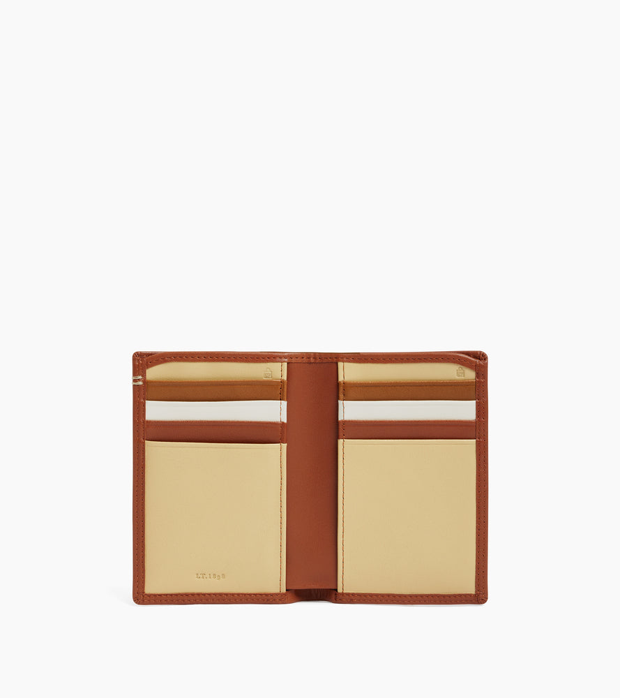 Tarjetero vertical Martin de cuero liso