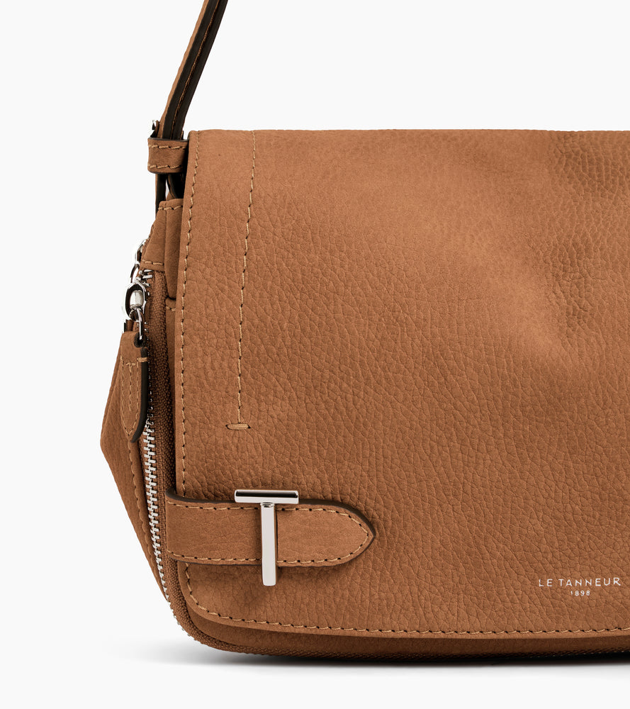 Petit sac bandoulière Simone en cuir nubuck grainé