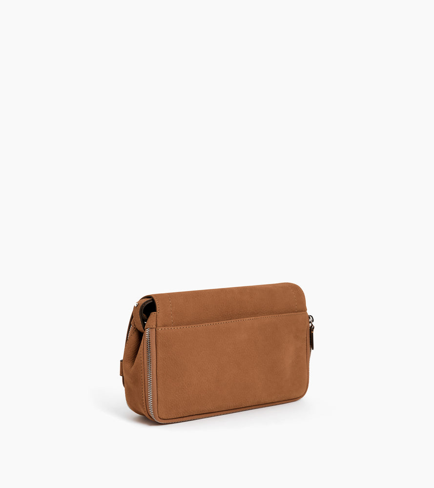 Petit sac bandoulière Simone en cuir nubuck grainé