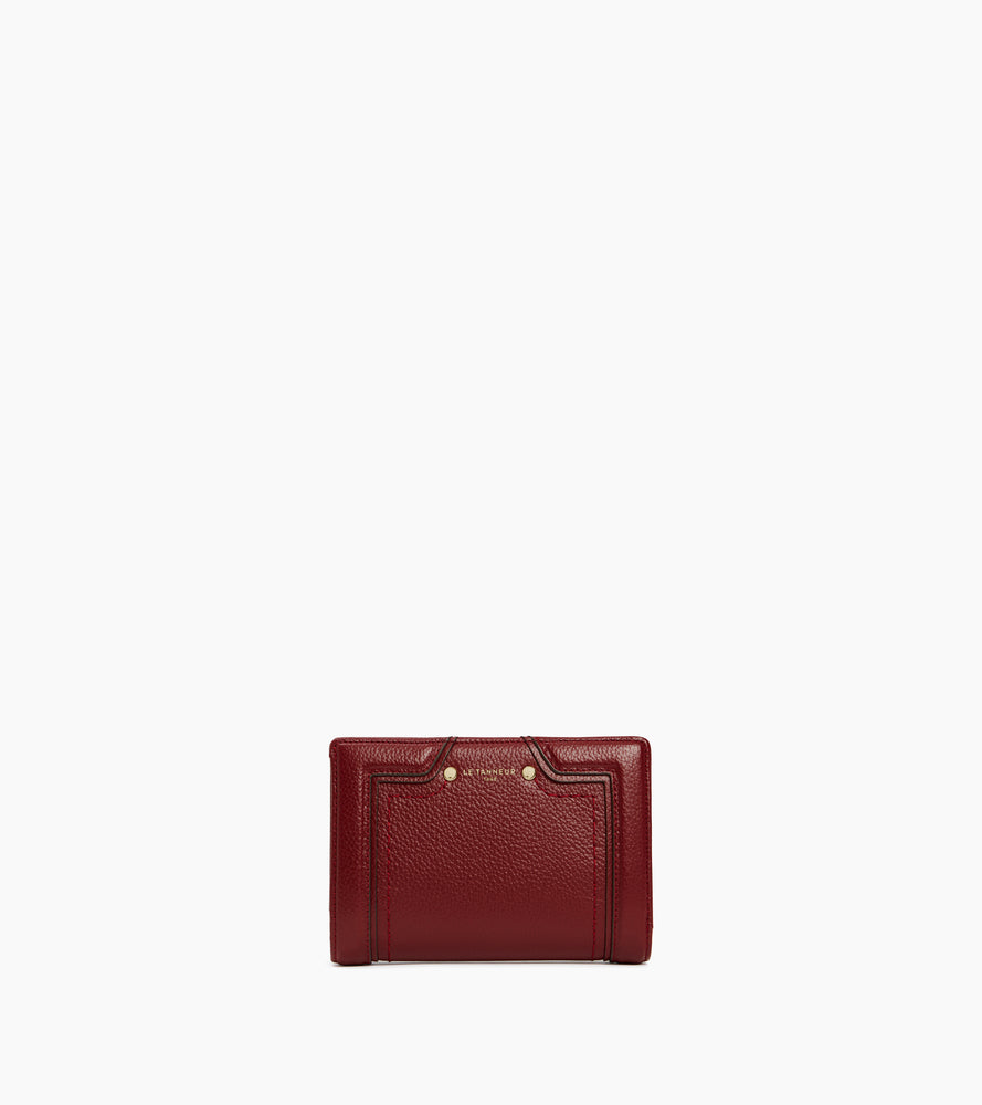 Ella medium wallet in grained leather