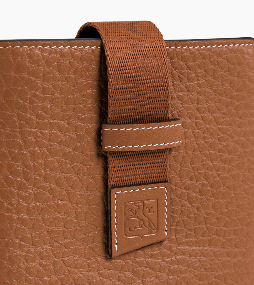 Etui téléphone Noah en cuir grain buffle et cuir lisse
