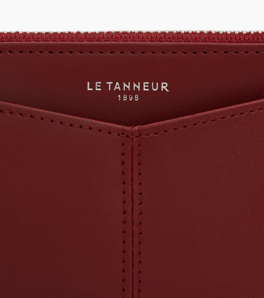 Charlotte zipped key case in smooth leather