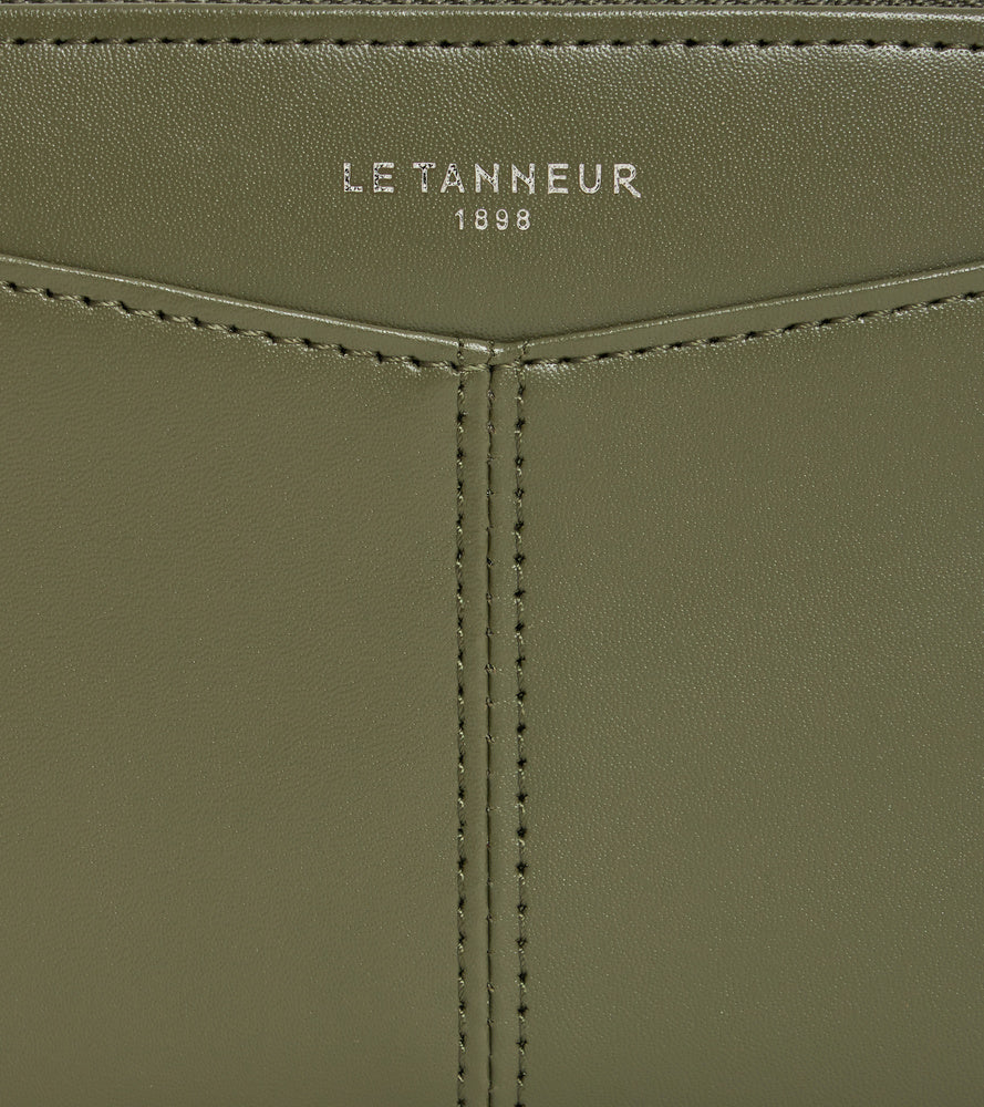 Reißverschlussbörse mit abnehmbarem Kartenhalter Charlotte aus glattem Leder