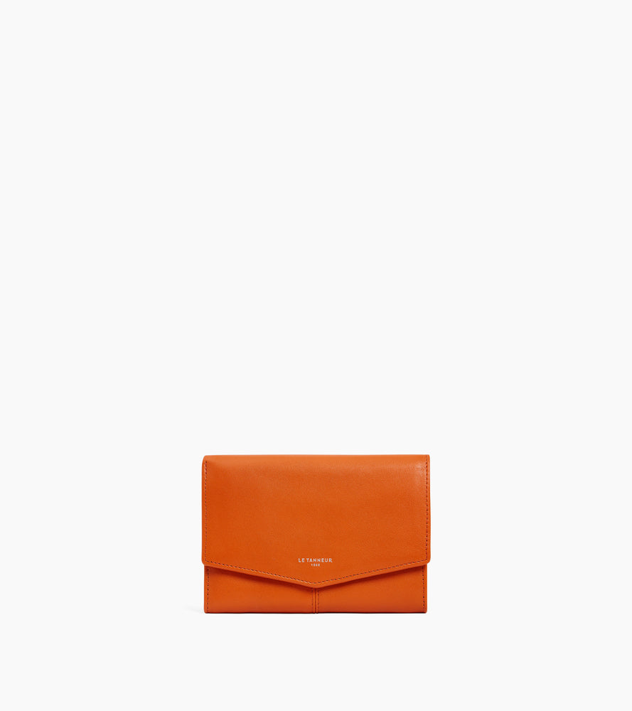 Portefeuille moyen modèle Charlotte en cuir lisse