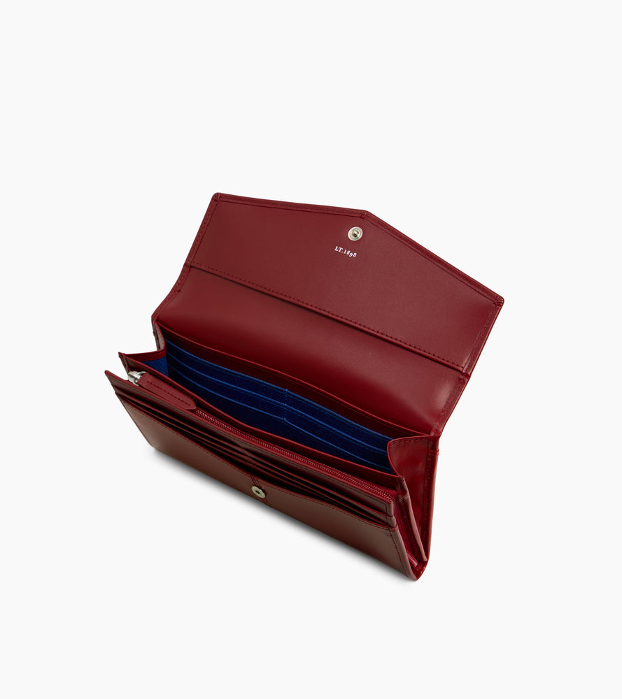 Grand portefeuille Charlotte en cuir lisse