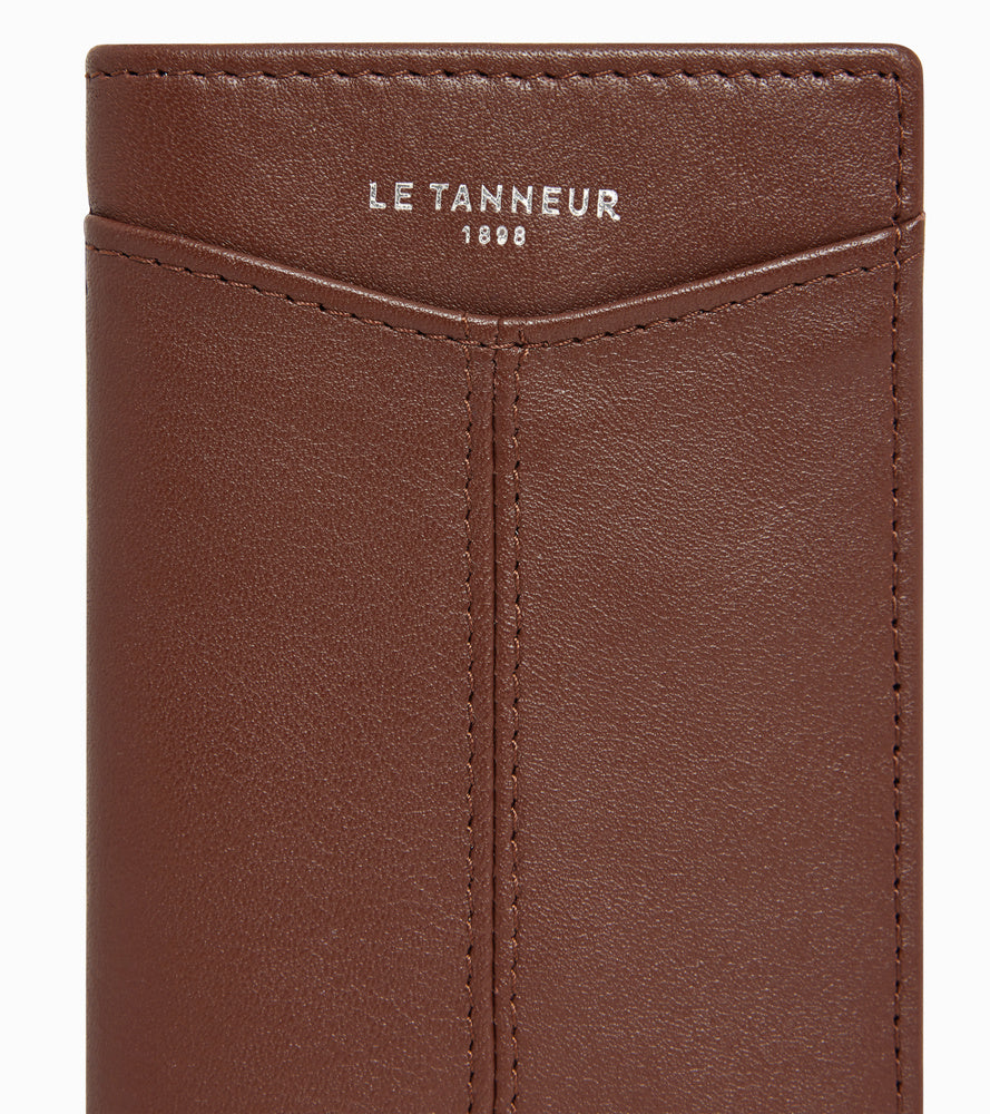 Porte cartes vertical Charlotte en cuir lisse
