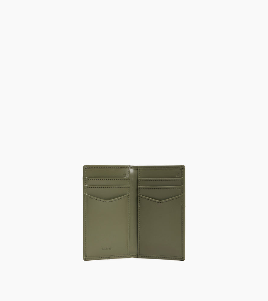 Charlotte vertical card holder in smooth leather