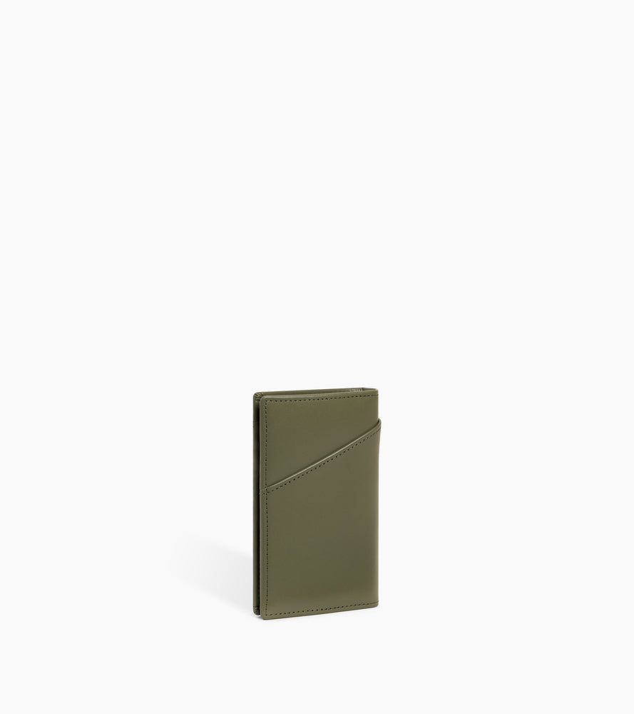 Charlotte vertical card holder in smooth leather