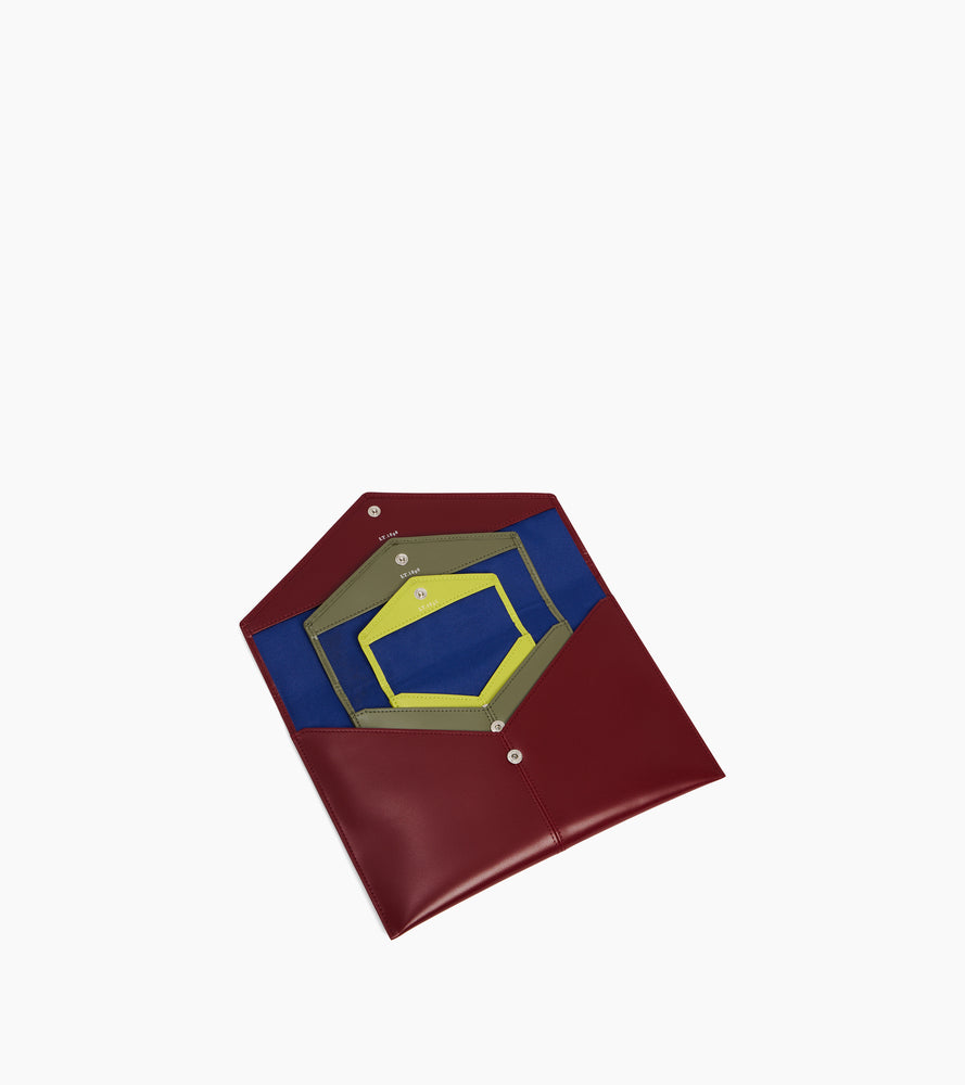 Trio de pochettes Charlotte en cuir lisse