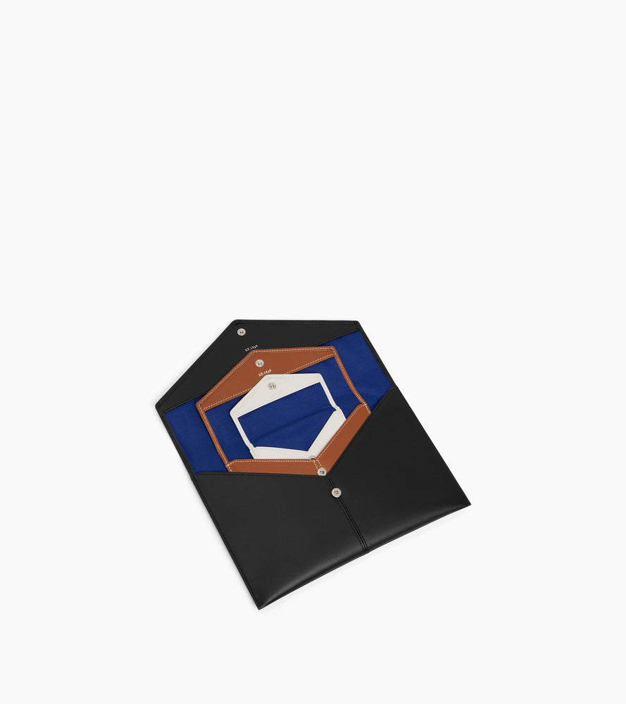 Trío de carteras Charlotte de cuero liso