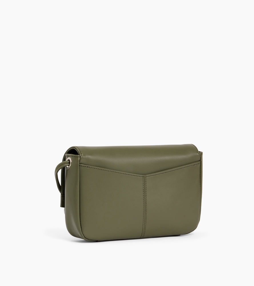 Sac pochette avec bandoulière amovible Charlotte en cuir lisse