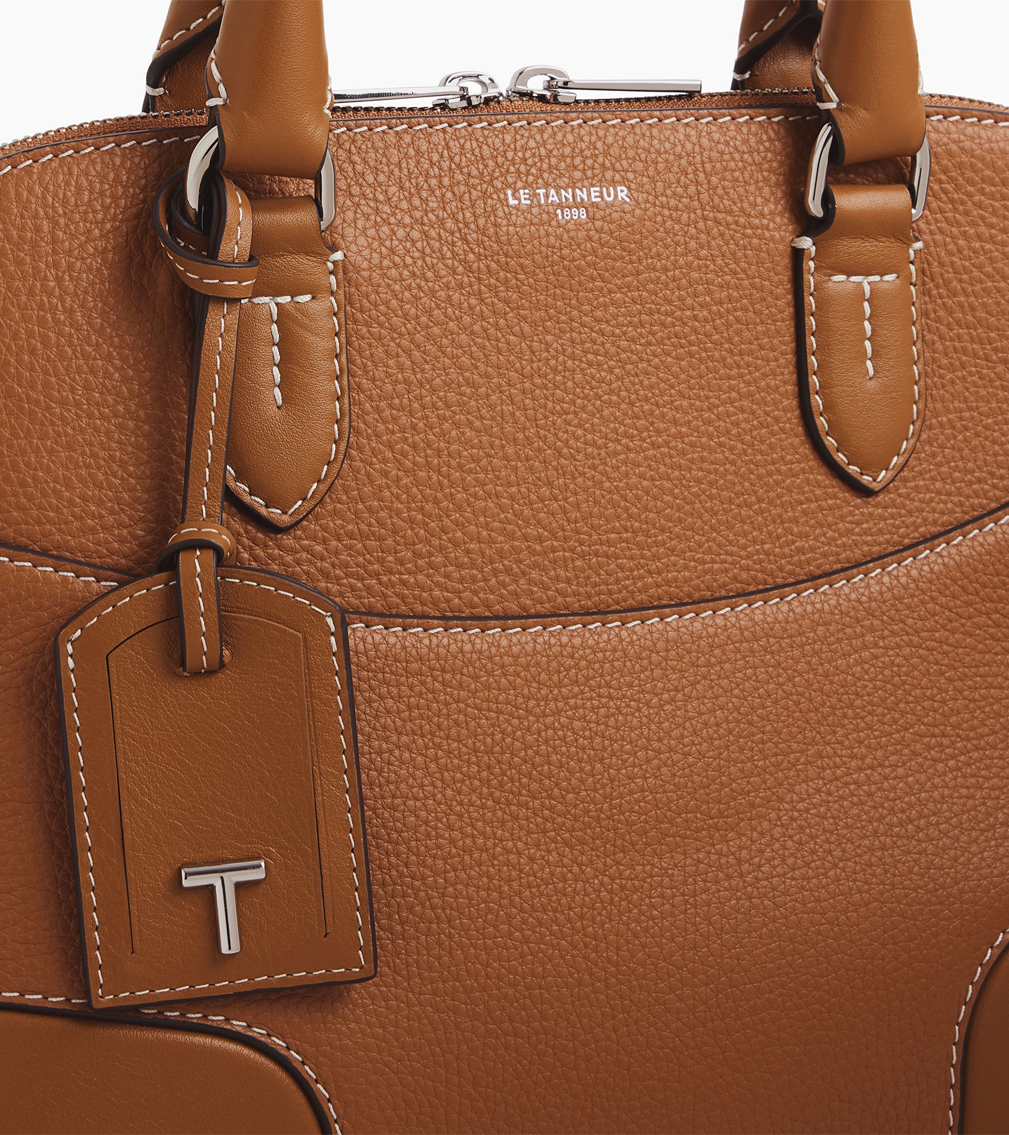 Bolso mediano Romy de cuero granulado y liso